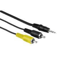 Hama Connecting Cable 2.5 mm stereo plug - 2x RCA plug (audio/video), 1.8 m (00046900)